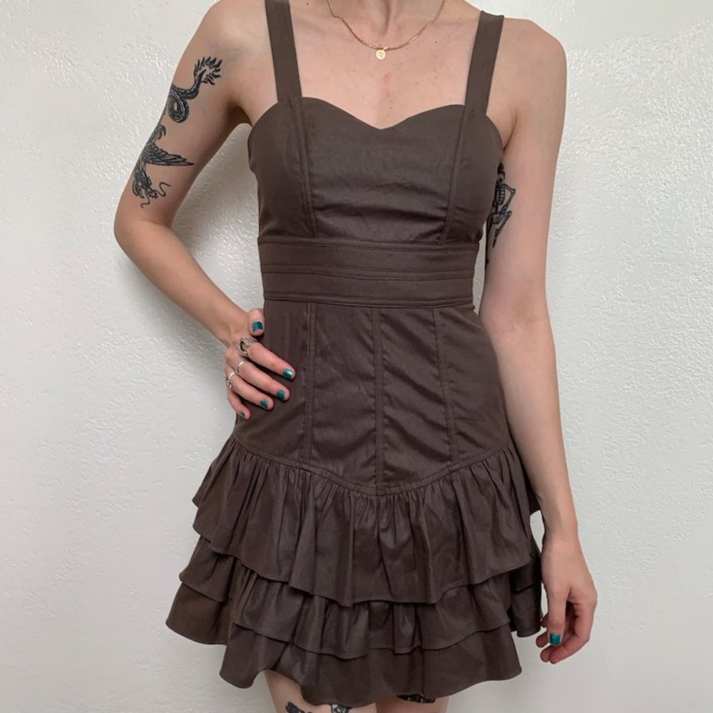 Miss Minuet Brown Steampunk Bustle Dress Size S